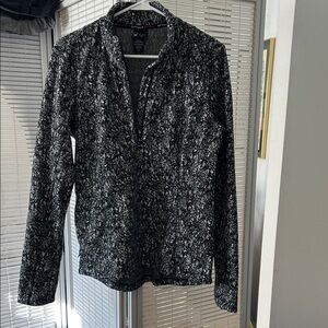 Spyder Black and White Patterned Pullover